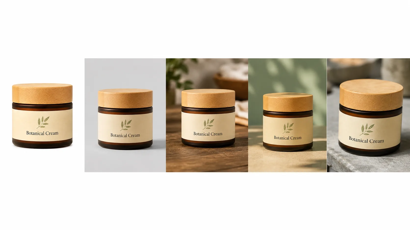 The same product shot inconsistently across a catalog with different backgrounds, sizes, and angles